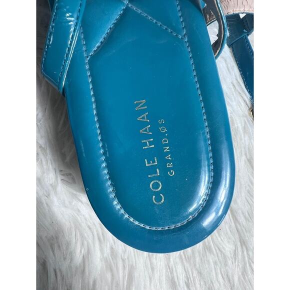 Cole Haan Womens Tali Mini Bow Studded Sandals Womens Size 10B Teal W10615 - Picture 3 of 9